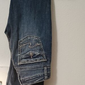 Silver Jeans Dark Blue Flare & Wide Leg